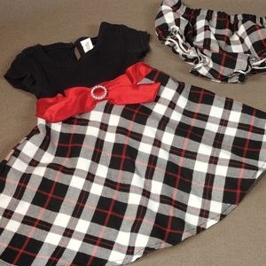 Youngland plaid holiday dress 12m